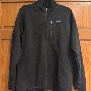 Patagonia Men’s Better Sweater black 1/4‑Zip.-Large -style STY25522.-like new